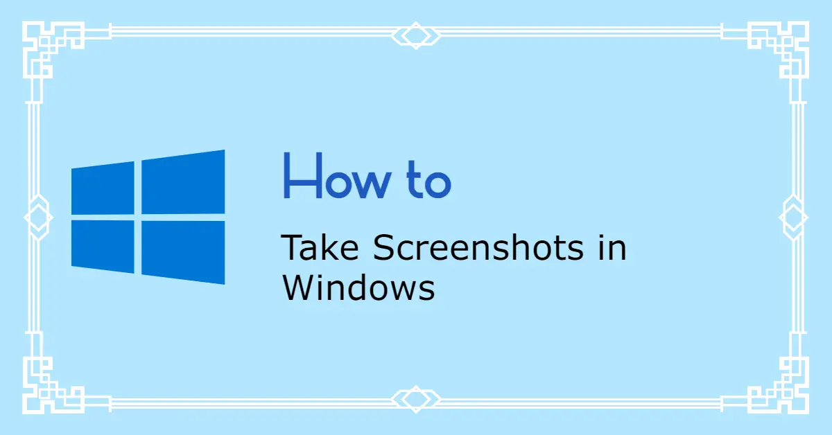 take screenshot in windows